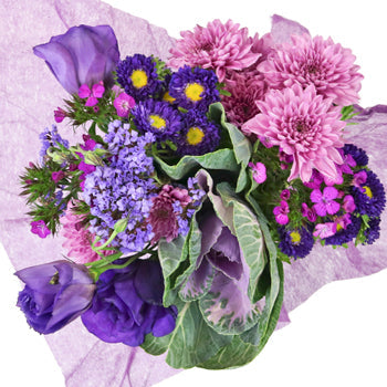 Purple Farm to Table Centerpieces