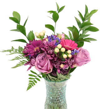 Rainbow of Purple Monochromatic Centerpieces