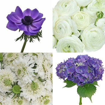 Lush Garden Purple DIY Flower Kit Bunch