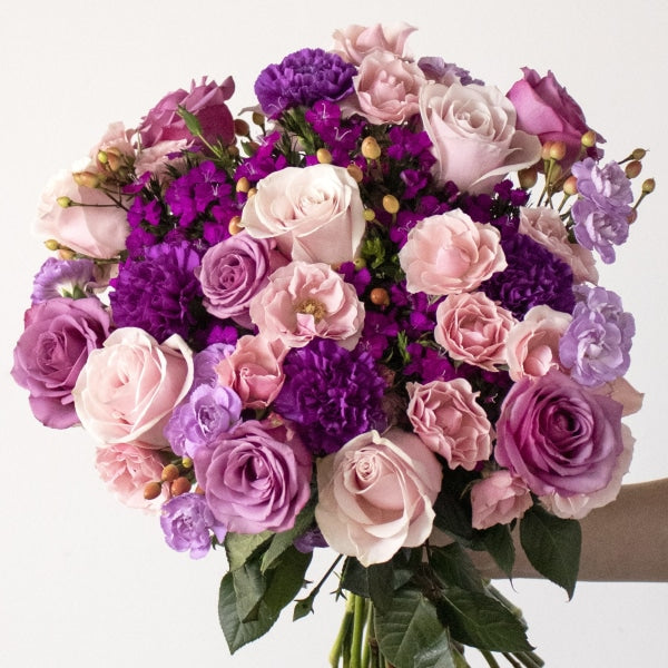 Make A Wish Purple And Pink Flower Bouquet Arrangements