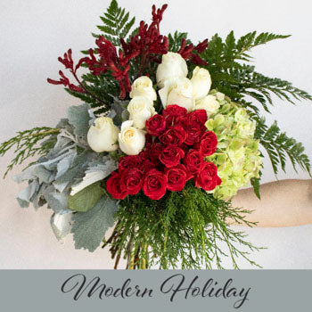 Holiday Fresh Flower Design Virtual Class Centerpiece