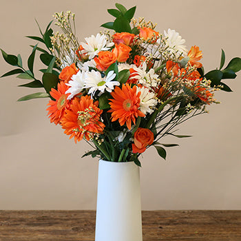 Monochromatic Orange DIY Flower Kit In a Vase