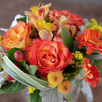 Orange Themed Event Decorative Flower Arrangement