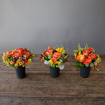 Orange Themed Event Decorative Flower Arrangement