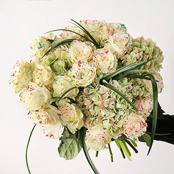Painting Palette Splattered Rose Bouquet