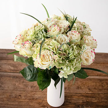 Painting Palette Splattered Rose Bouquet