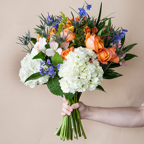 Parents Day Orange White Flower in Hand