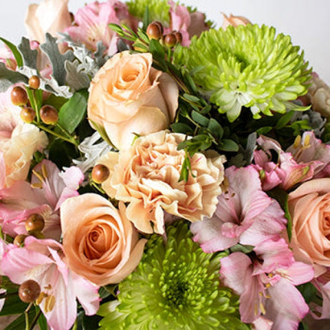 Peach Mojito Fresh Flowers Arrangement Arrangements