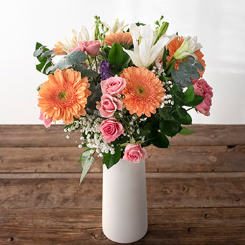 Peach Mothers Day Flower Bouquet