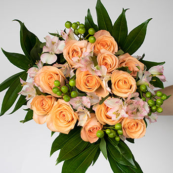 Delectable Sweet Peach Rose Arrangements