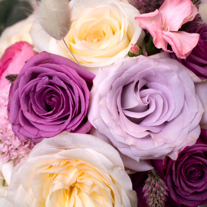 Pink and Purple DIY Flower Kit Up Close