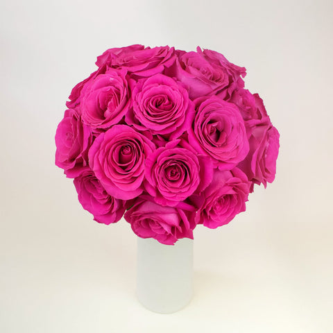 Pink Floyd Hot Pink Wholesale Roses In a Vase