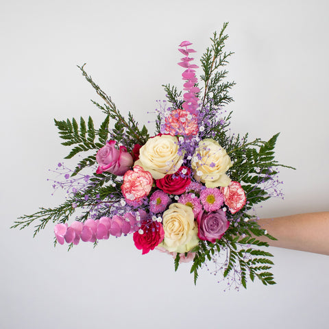 Pink Merry Christmas DIY Flower Kit in Hand