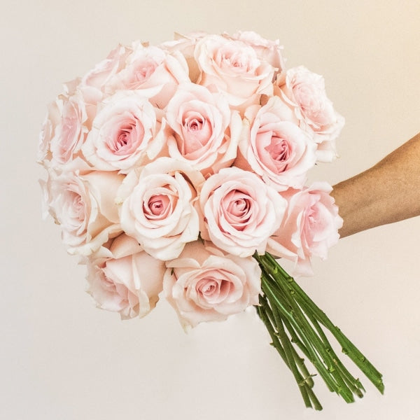 Suspiro Pink Rose Bunch in a Hand