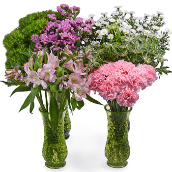 Pink Textured Filler DIY Flower Kit In a Vase