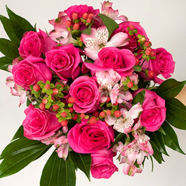 Playful Hot Pink Rose Arrangements