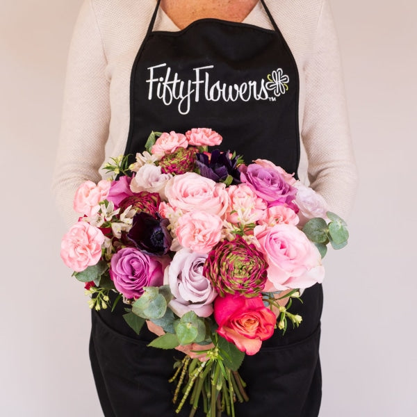 Pink Cheeks Flower Bouquet in Hand