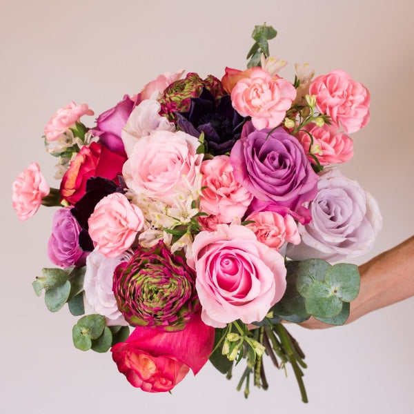 Pink Cheeks Flower Bouquet in Hand