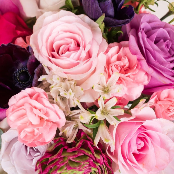 Pink Cheeks Flower Bouquet Up Close