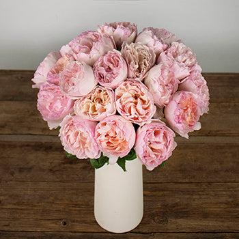 Princess Charlene Pink Garden Wholesale Roses In a vase
