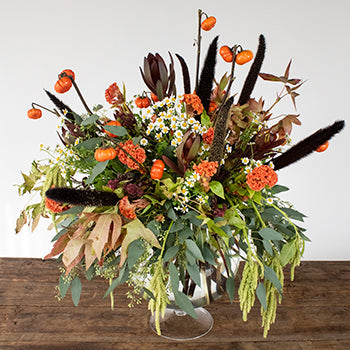 Pumpkin Fall Flowers DIY Flower Kit In a Vase