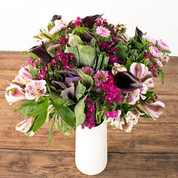 Purple Fiesta Fresh Flower Bouquet Arrangements