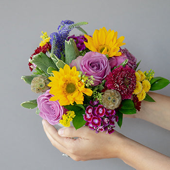 Purple Themed Event Decorative Flower Arrangement