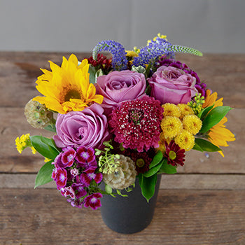 Purple Themed Event Decorative Flower Arrangement