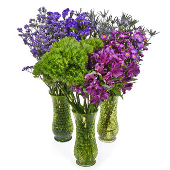 Purple Textured Filler DIY Flower Kit In a Vase