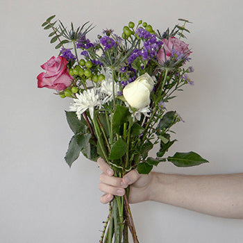 Purple and White Wedding Centerpieces