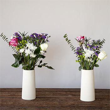 Purple and White Wedding Centerpieces