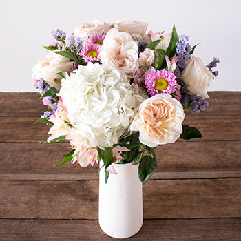 Drifting Clouds Pink and White Flower Arrangement