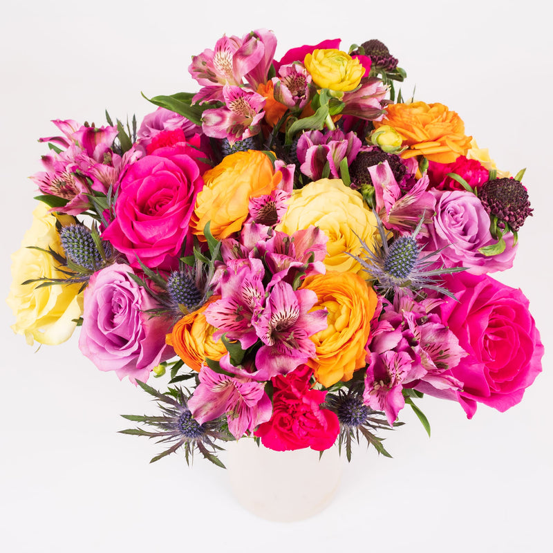 Rainbow Flower Bouquet in Vase