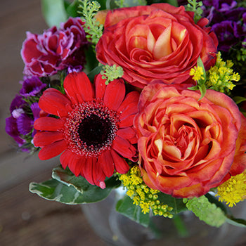 Salsa Themed Event Decorative Flower Arrangement