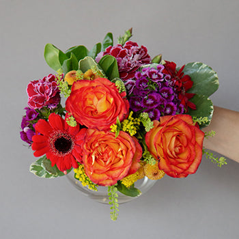 Salsa Themed Event Decorative Flower Arrangement