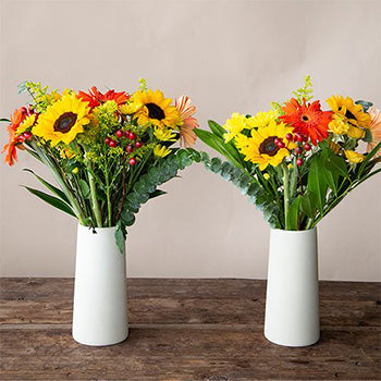 Bridal Centerpieces Sunflowers and Orange Flowers