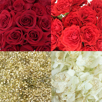 Sweet 16 Red DIY Flower Kit Bunch