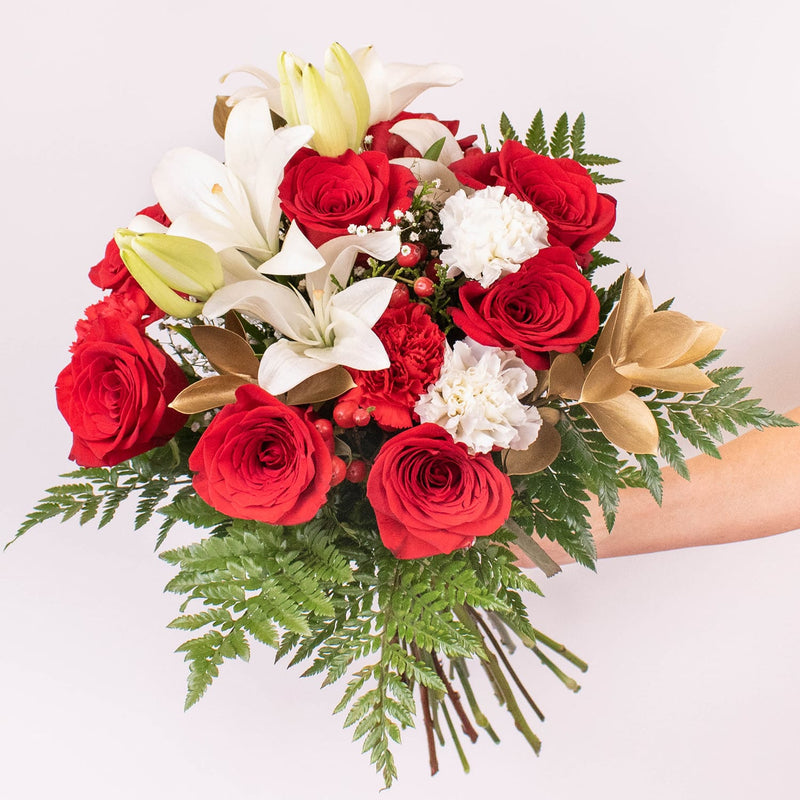 Be Merry Red Rose Flower Arrangement