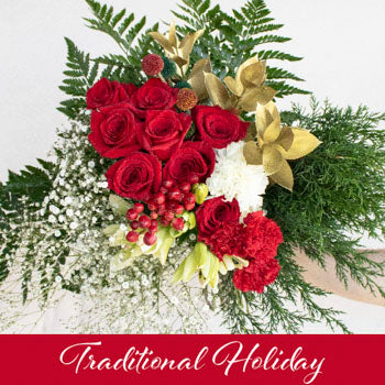 Holiday Fresh Flower Design Virtual Class Centerpiece
