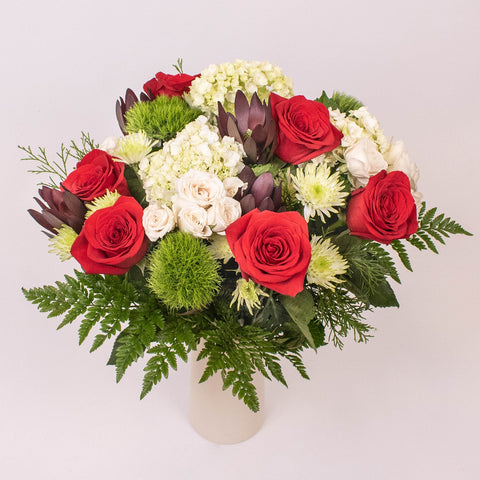 Roaring Fire Red Rose Flower Bouquet