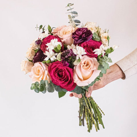 Rose Garden Flower Bouquet in Hand