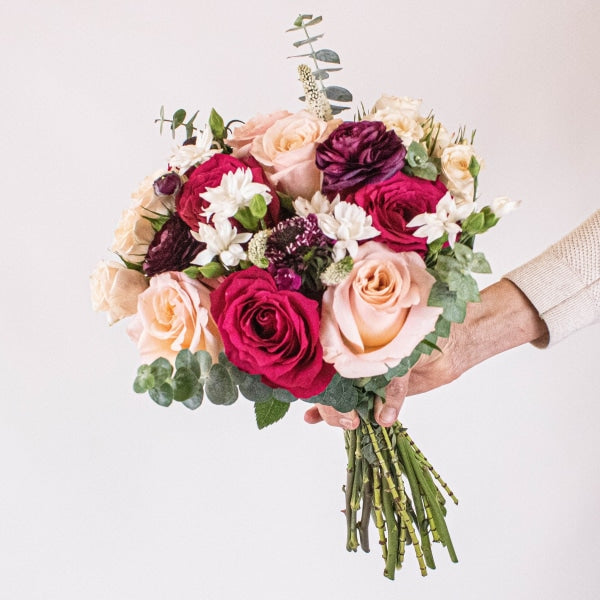 Rose Garden Flower Bouquet in Hand