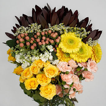Vintage Yellow DIY Flower Kit In a Vase
