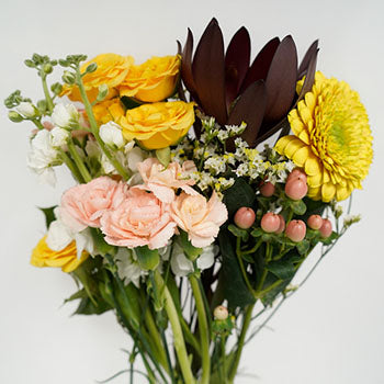 Vintage Yellow DIY Flower Kit Up Close