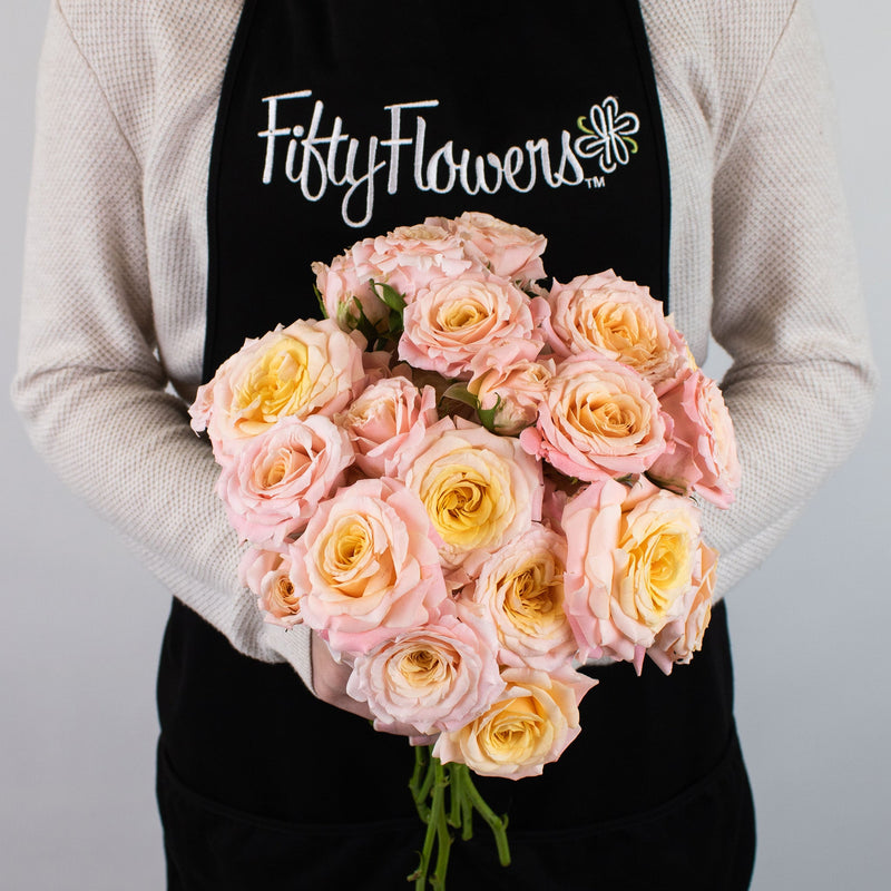 Peachy Keen Spray Wholesale Roses