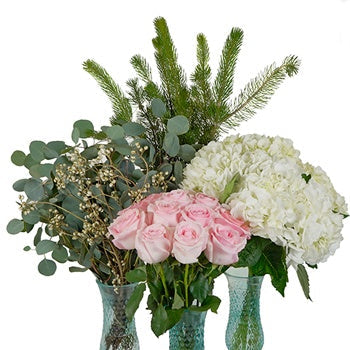 Winter Blush DIY Flower Kit In a Vase