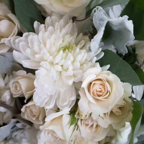 Winter White DIY Flower Kit Up Close