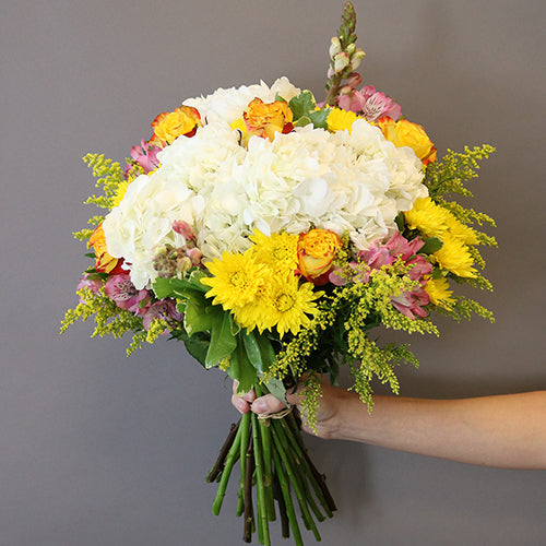 World Smile Day Yellow Flower in Hand