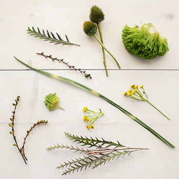 Yellow Fall DIY Flower Kit Flatlay