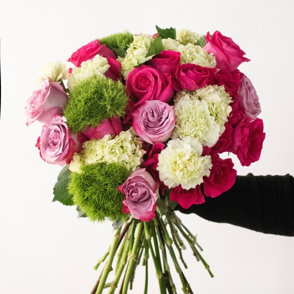 Young Love Hot Pink Rose Bouquet Arrangements